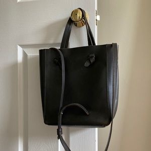 Nisolo Simone convertible crossbody shopper leather tote purse bag black